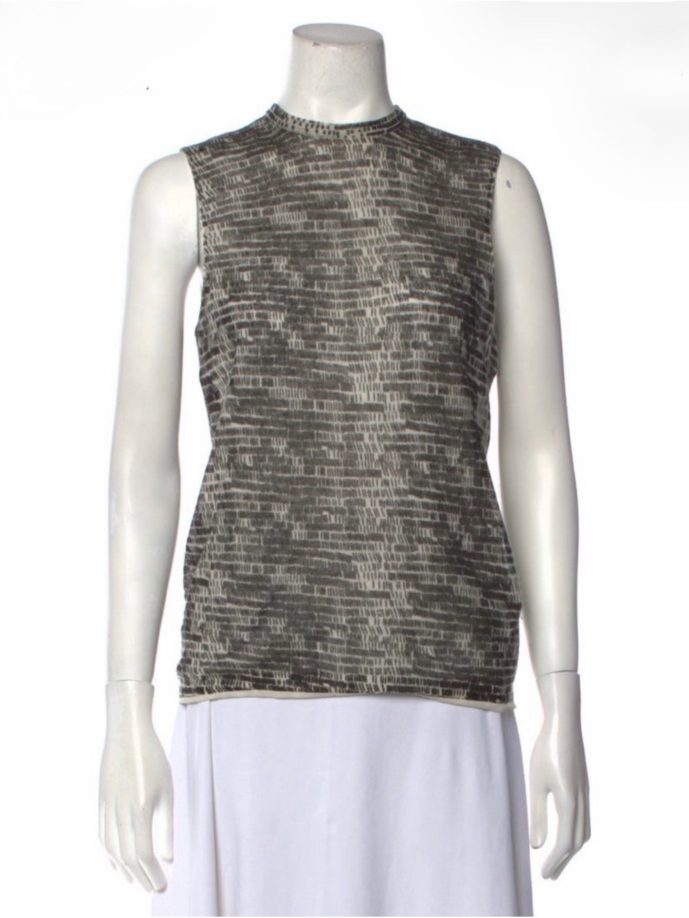 Agnona - Sleeveless Mohair Printed Top